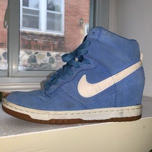 Blue suede nike wedges #nike